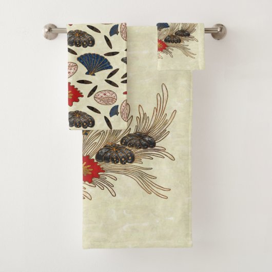 Deko im asiatischen Ozean Badhandtuch Set (Insitu)