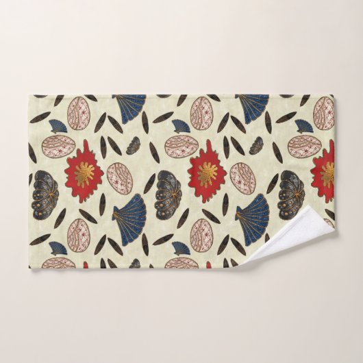 Deko im asiatischen Ozean Badhandtuch Set (Handtuch)