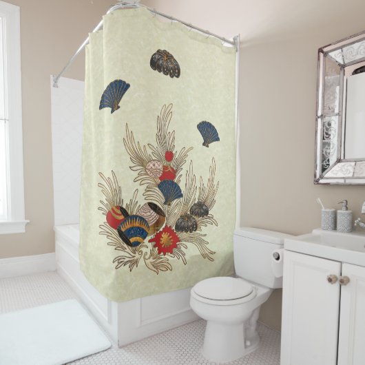 Deko im asiatischen Ozean Duschvorhang (Beispiel)