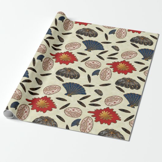 Deko im asiatischen Ozean Geschenkpapier (Ungerollt)
