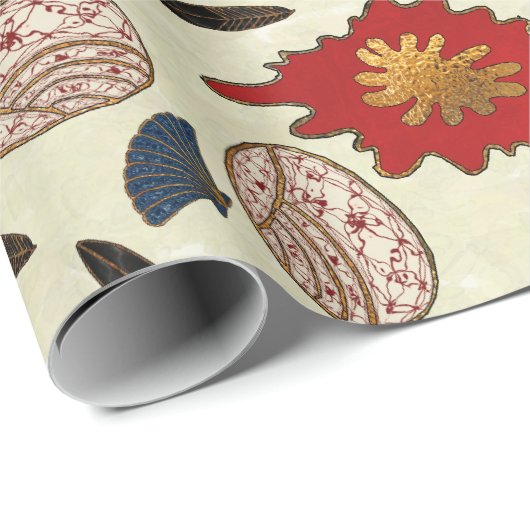 Deko im asiatischen Ozean Geschenkpapier (Rolleneckpunkt)