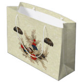 Deko im asiatischen Ozean Große Geschenktüte (Rückseite Schrägansicht)