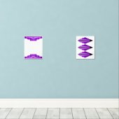 Deko im lila bilderwand sets (Holzboden)