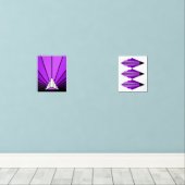 Deko im lila bilderwand sets (Holzboden)