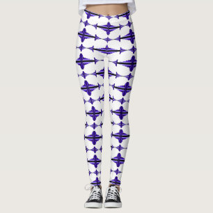 Deko in tiefen lila Leggings
