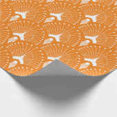 Deko in Weiß und Orange Geschenkpapier (Ecke)