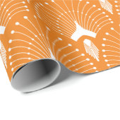 Deko in Weiß und Orange Geschenkpapier (Rolleneckpunkt)