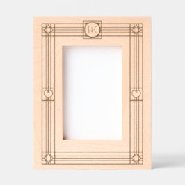 Deko Inspiriert Design mit Monogrammen und Herz Geätzte Rahmen