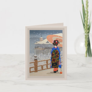 Deko Japanischer Weihnachtsgrüßkarten Feiertagskarte