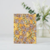 Deko Jugendstil-Blume und Spitzen Postkarte (Stehend Vorderseite)