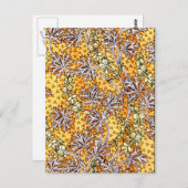 Deko Jugendstil-Blume und Spitzen Postkarte (Vorne/Hinten)