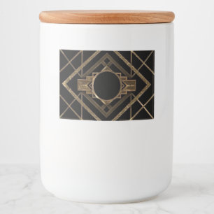 Deko, Jugendstil, Vintag, elegant, schick, gold,bl Lebensmitteletikett