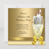 Deko Lady Gold zu fabelhaften Geburtstag Einladung (Rückseite)