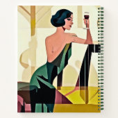 Deko Lady im "Green Modern Art Journal" Notizblock (Rückseite)