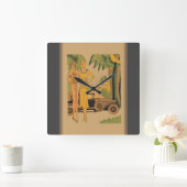 Deko Ladys and Car Quadratische Wanduhr (Zuhause)