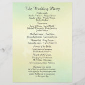 Deko Leaf-Hochzeitsprogramm für den verzauberten A Programm (Rückseite)