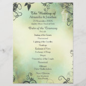 Deko Leaf-Hochzeitsprogramm für den verzauberten A Programm (Vorderseite)