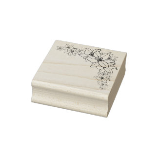 Deko-Lilienecke Gummistempel