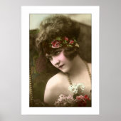 Deko Mädchen, Perlen, Blume sitzen im Stuhl (Vorne)