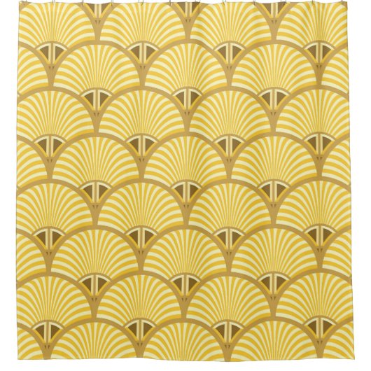 Deko Majesty: Gilded Peacock Feather Tapestry Duschvorhang (Vorderseite)