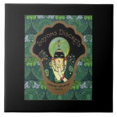 Deko maskierte Vintage Fliese (Vorderseite)