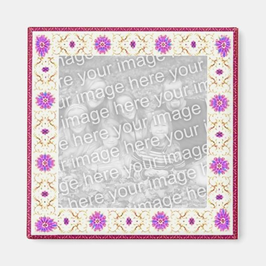 Deko mit Floral anpassbarer Größe Magnet (Vorne)