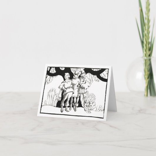 Deko mittelalterliche Vintage Holzschnitzereien Karte (Vorderseite)