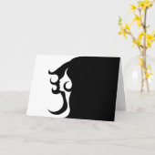 Deko Mod Woman Karte (Gelbe Blume)