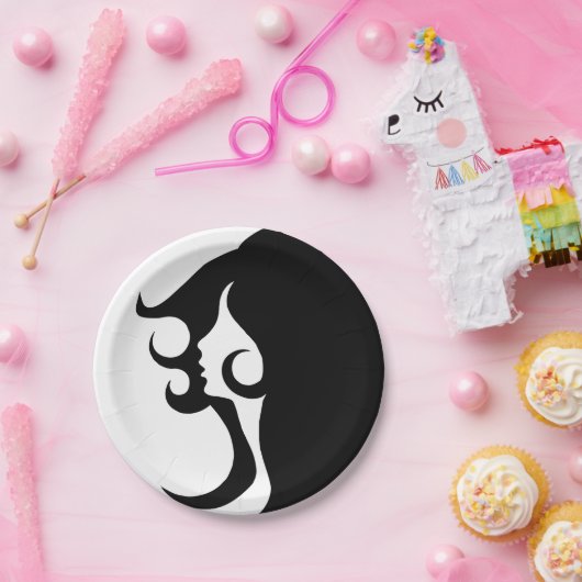 Deko Mod Woman Pappteller (Party)