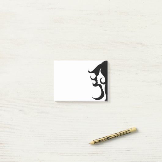 Deko Mod Woman Post-it Klebezettel (Auf Schreibtisch)