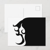 Deko Mod Woman Postkarte (Vorne/Hinten)