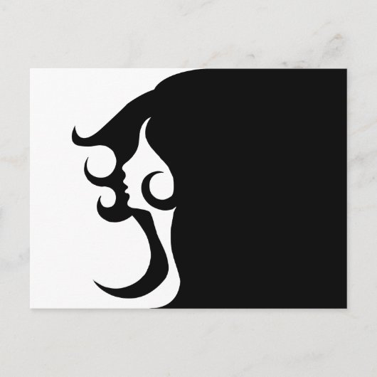 Deko Mod Woman Postkarte (Vorderseite)