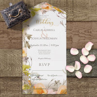 Deko Modern Peach floral White No Dinner