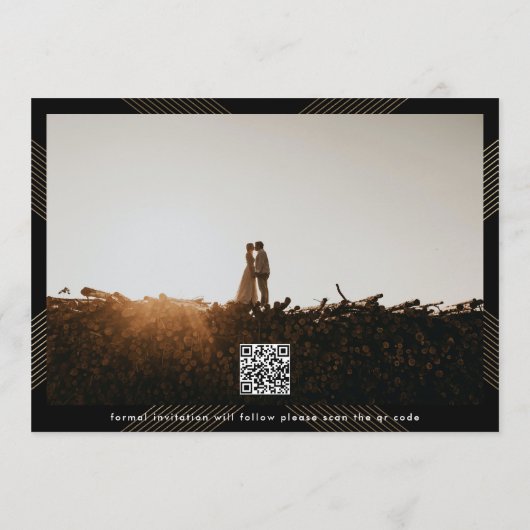 Deko-Monogramm QR-CODE Save The Date (Rückseite)