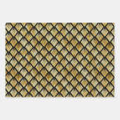 Deko-Muster aus Gold und Black Diamond Geschenkpapier Set (Vorderseite 2)