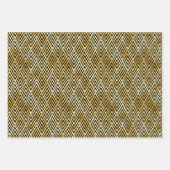 Deko-Muster aus Gold und Black Diamond Geschenkpapier Set (Vorderseite)