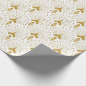 Deko-Muster aus Gold und Weiß Geschenkpapier (Ecke)