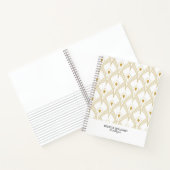 Deko-Muster aus Gold und Weiß Notizblock (Innenseite)