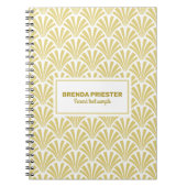 Deko-Muster aus Gold und Weiß Notizblock (Vorderseite)