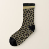 Deko-Muster aus Gold und Weiß Socken (Links - Außen)