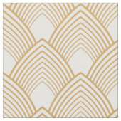 Deko-Muster aus Gold und Weiß Stoff (Nahaufnahme)