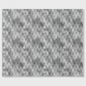 Deko-Muster aus Silber und Schwarz Diamond Geschenkpapier (Flach)