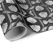 Deko-Muster aus Silber und Schwarz Geschenkpapier (Rolleneckpunkt)
