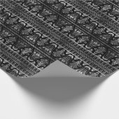 Deko-Muster aus Silber und Schwarz Geschenkpapier (Ecke)