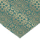 Deko-Muster in grün und gold Großer Tischläufer (Ecke)