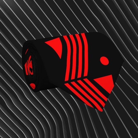 Deko-Muster in Rot und Schwarz Krawatte