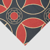 Deko-Muster in Rot und Schwarz Seidenpapier (Ausschnitt)