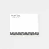 Deko-Muster in Schwarz und Weiß, benutzerdefiniert Post-it Klebezettel (Vorderseite)