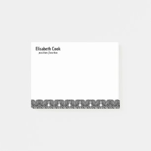 Deko-Muster in Schwarz und Weiß, benutzerdefiniert Post-it Klebezettel