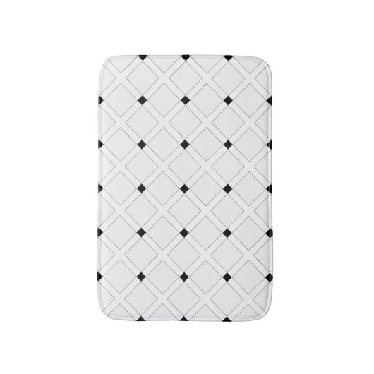 Deko-Muster in Schwarz/Weiß Badematte (Vorderseite Vertikal)